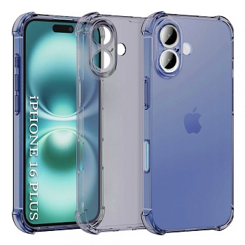 Techsuit Shockproof průhledný silikon iPhone 16 kouřově černý