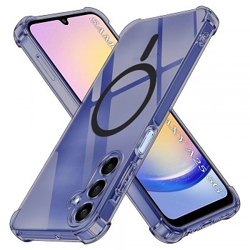 Techsuit Shockproof průhledný silikon MagSafe Samsung Galaxy A25 5G kouřově černý