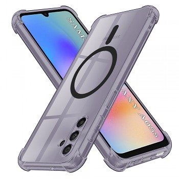 Techsuit Shockproof průhledný silikon MagSafe Samsung Galaxy A05s kouřově černá