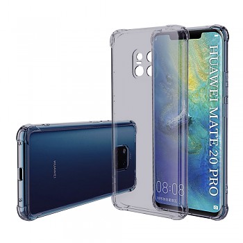 Techsuit nárazuvzdorný čirý silikon Huawei Mate 20 Pro kouřově černý