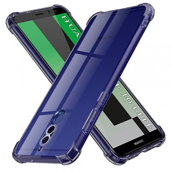 Techsuit Shockproof průhledný silikon Huawei Mate 10 Lite kouřově černý