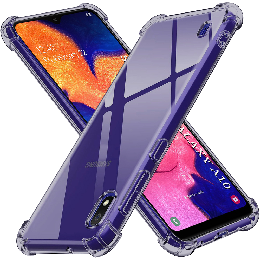 Levně Techsuit Shockproof průhledný silikon Samsung Galaxy A10 kouřově černý