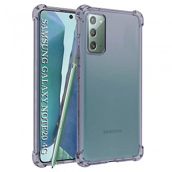 Techsuit Shockproof průhledný silikon Samsung Galaxy Note 20 kouřově černý