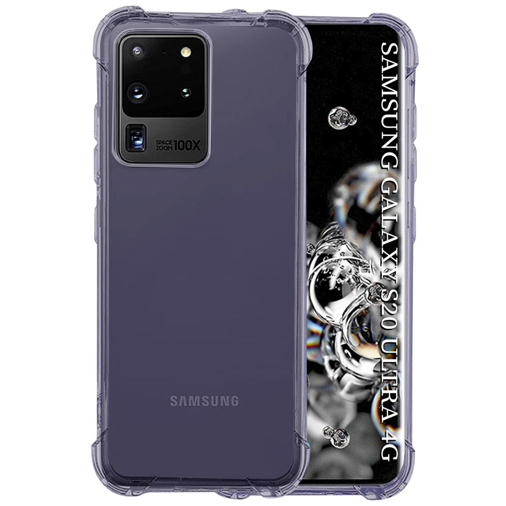 Levně Techsuit Shockproof průhledný silikon Samsung Galaxy S20 Ultra kouřově černý