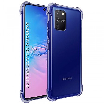 Techsuit nárazuvzdorný průhledný silikon Samsung Galaxy S10 Lite kouřově černý