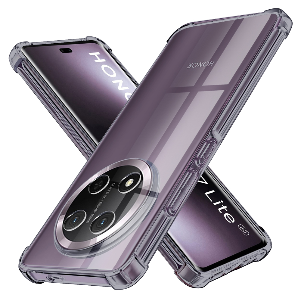 Levně Techsuit Shockproof průhledný silikon Honor Magic7 Lite X9c kouřově černý