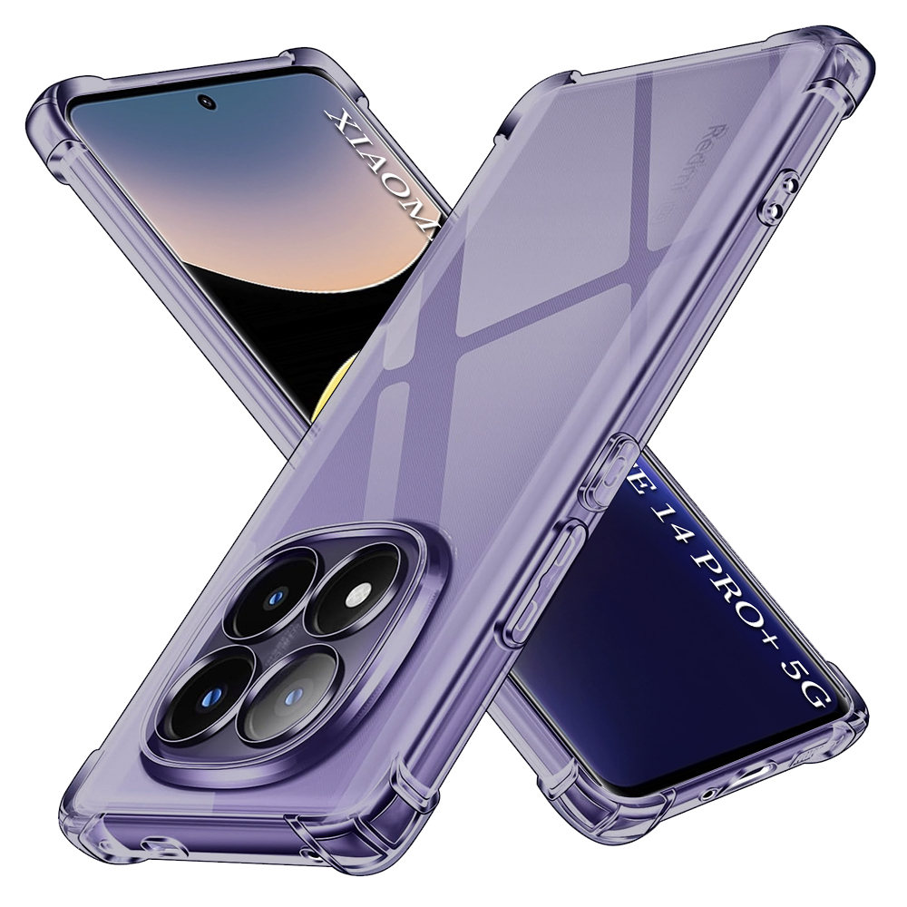 Levně Techsuit Shockproof průhledný silikon Xiaomi Redmi Note 14 Pro+ 5G kouřově černá