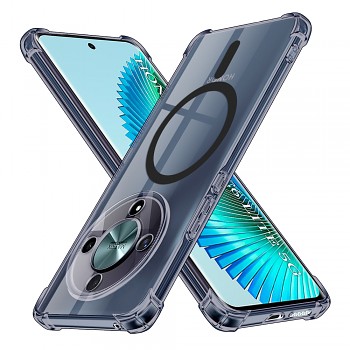 Techsuit Shockproof průhledný silikon MagSafe Honor Magic6 Lite kouřově černá