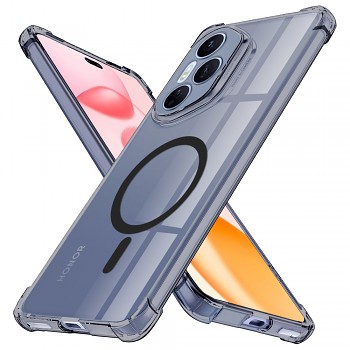Techsuit Shockproof průhledný silikonový MagSafe Honor 400 Pro kouřově černý