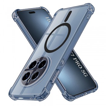Techsuit Shockproof průhledný silikonový MagSafe pro Honor Magic7 Pro kouřově černý