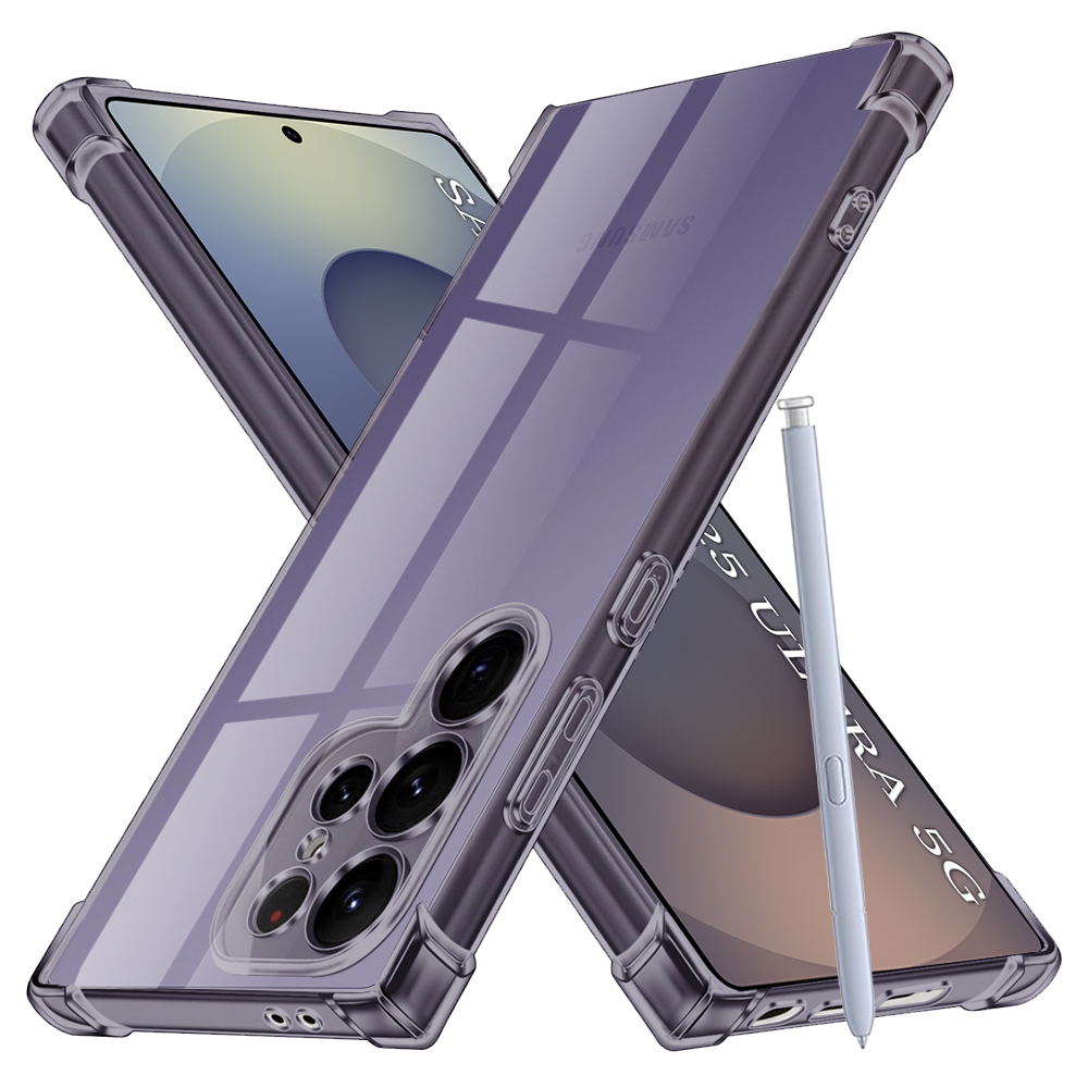 Levně Techsuit silikonový obal Samsung Galaxy S25 Ultra kouřově černý