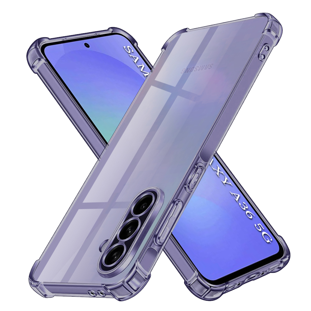 Levně Techsuit Shockproof průhledný silikon Samsung Galaxy A36 5G kouřově černý