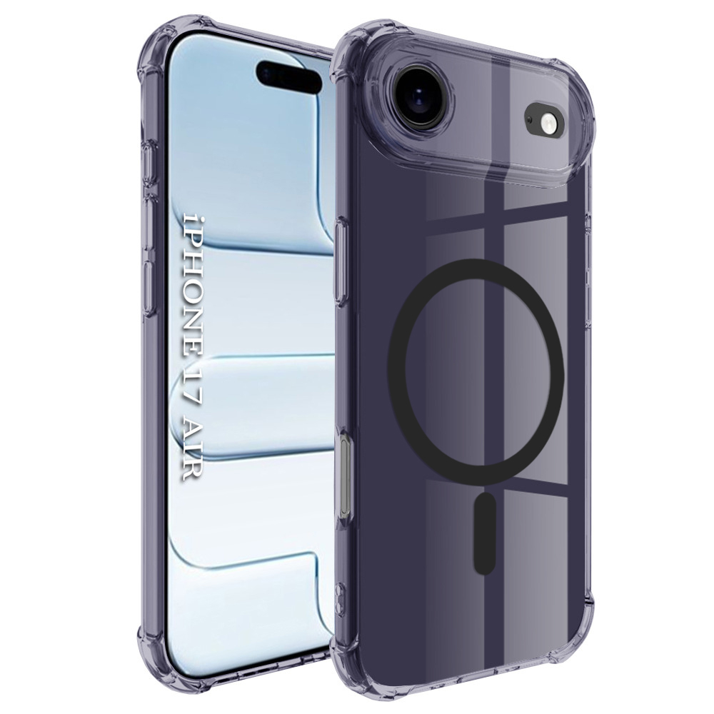 Levně Techsuit Shockproof průhledný silikon MagSafe iPhone 17 Air kouřově černý