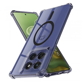 Techsuit Shockproof průhledný silikonový MagSafe pro Motorola Edge 60 Edge 60 Fusion kouřově černý