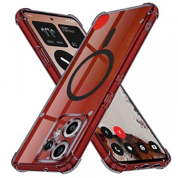 Techsuit Shockproof průhledný silikonový MagSafe Nothing CMF Phone 2 Pro kouřově černý