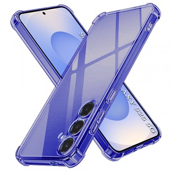 Techsuit nárazuvzdorný průhledný silikon Samsung Galaxy S25 kouřově černý