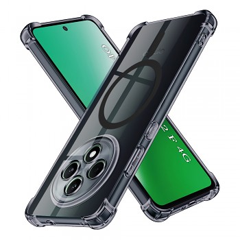 Techsuit Shockproof průhledný silikon MagSafe pro Oppo Reno12 F/FS kouřově černý