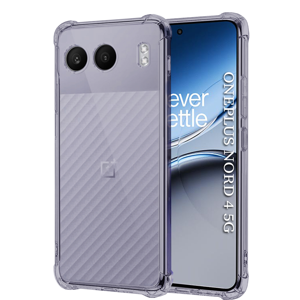 Levně Techsuit Shockproof průhledný silikon OnePlus Nord 4 kouřově černý