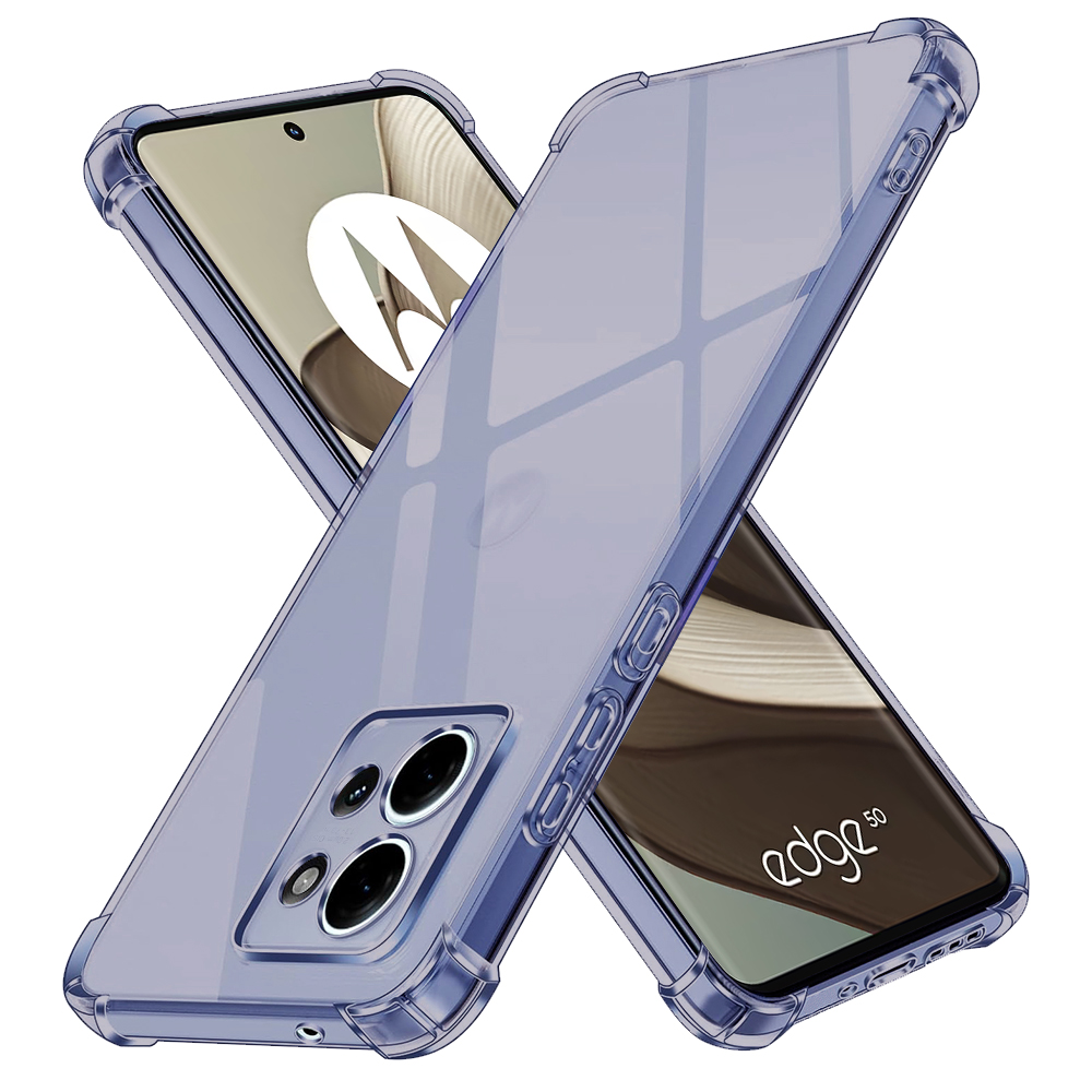 Levně Techsuit Shockproof průhledný silikon Motorola Edge 50 kouřově černá