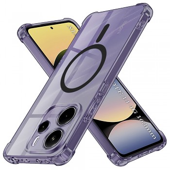 Techsuit Shockproof Clear Silicone MagSafe pro Xiaomi Redmi Note 14 4G Smoke Black