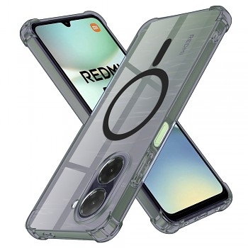 Techsuit Shockproof průhledný silikonový MagSafe pro Xiaomi Redmi A5 4G Smoke Black