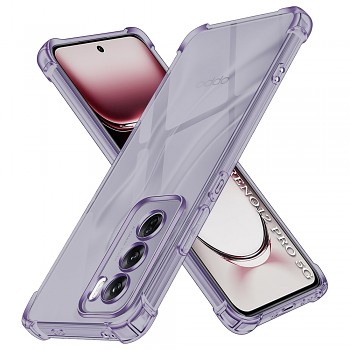 Techsuit Shockproof průhledný silikon Oppo Reno12 Pro kouřově černý