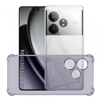 Techsuit nárazuvzdorný průhledný silikon Realme GT 6 / GT 6T kouřově černý