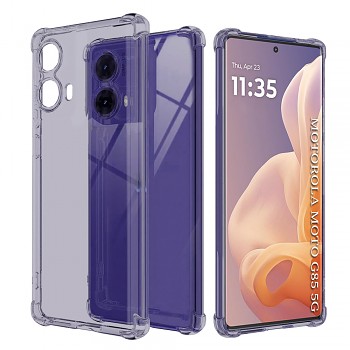 Techsuit Shockproof průhledný silikon Motorola Moto G85 kouřově černý