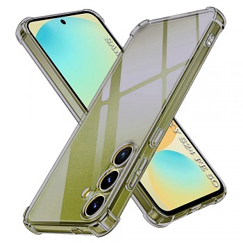 Techsuit nárazuvzdorný průhledný silikon Samsung Galaxy S24 FE kouřově černá
