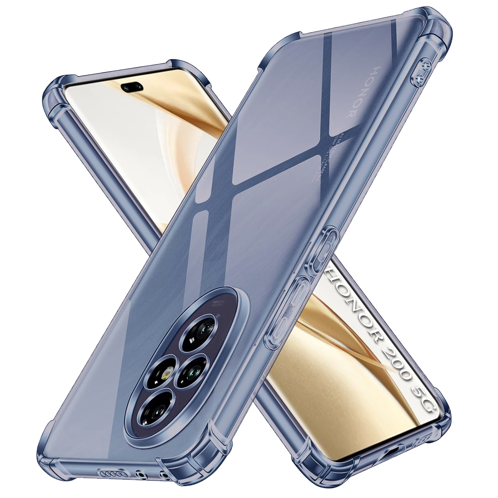 Levně Techsuit Shockproof průhledný silikon Honor 200 kouřově černý