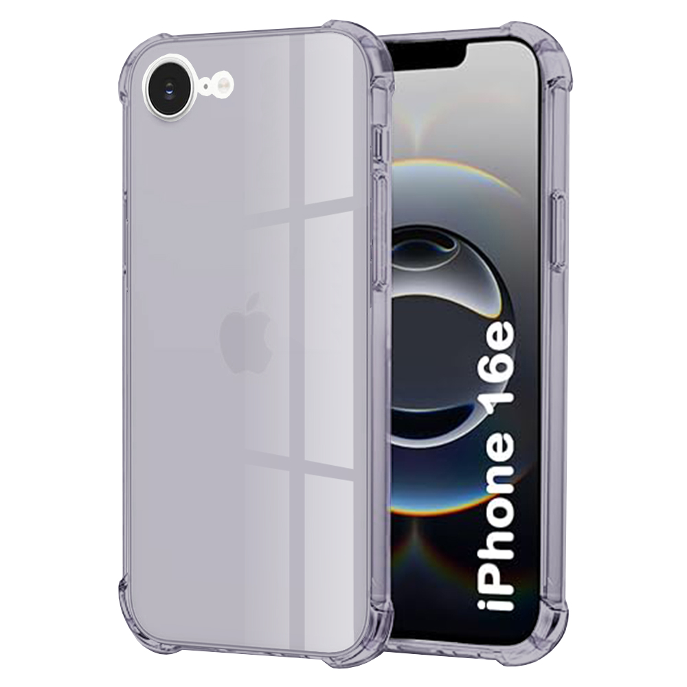 Levně Techsuit Shockproof průhledný silikon iPhone 16e kouřově černý