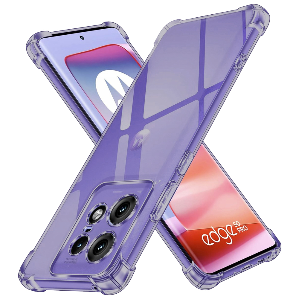 Levně Techsuit Shockproof průhledný silikon Motorola Edge 50 Pro kouřově černý
