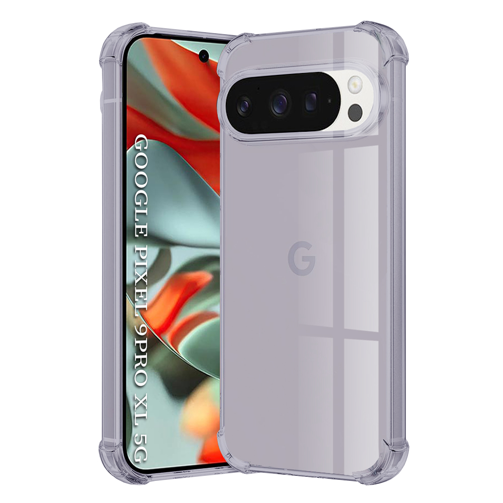 Levně Techsuit Shockproof průhledný silikon Google Pixel 9 Pro XL kouřově černý