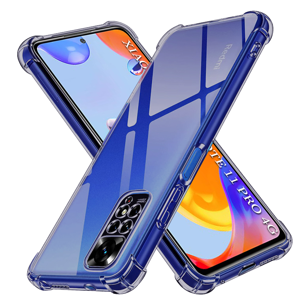 Levně Techsuit - Nárazuvzdorný průhledný silikon - Xiaomi Redmi Note 11 Pro 4G / Note 11 Pro 5G / Note 12 Pro 4G - Kouřově černá