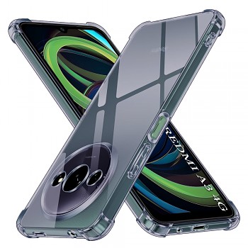 Techsuit Shockproof průhledný silikon Xiaomi Redmi A3 A3x kouřově černý