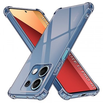 Techsuit Shockproof průhledný silikon Xiaomi Redmi Note 13 Pro 4G Poco M6 Pro 4G kouřově černý