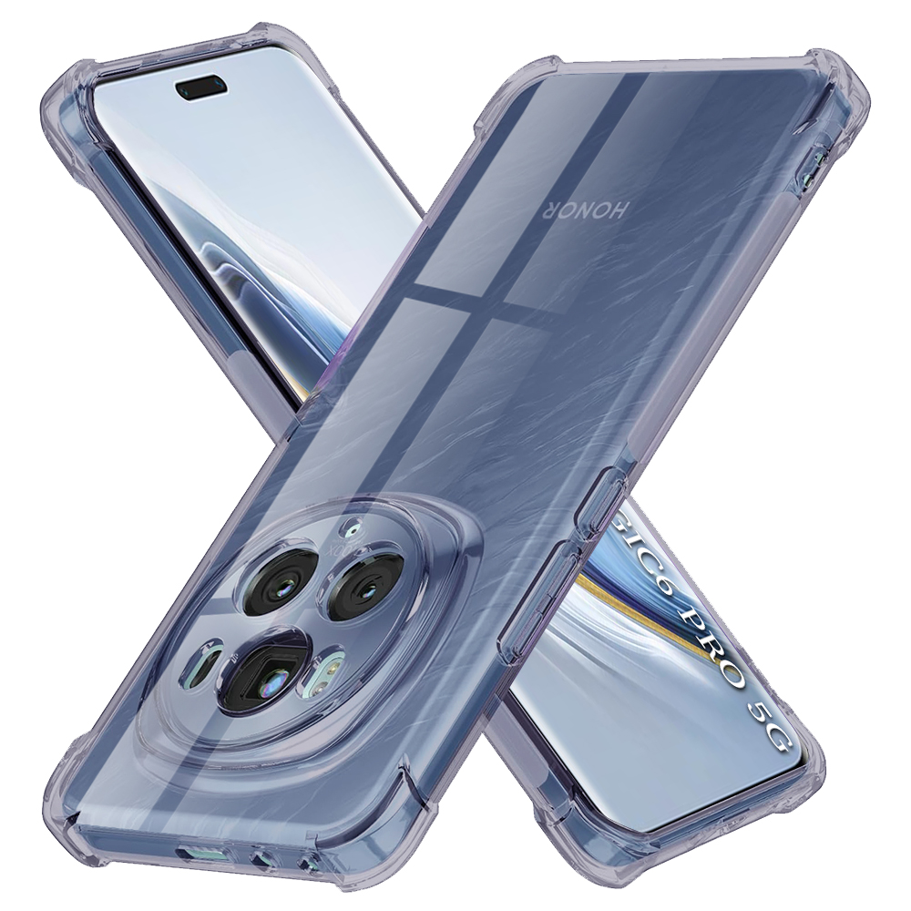 Levně Techsuit Shockproof průhledný silikon Honor Magic6 Pro kouřově černý