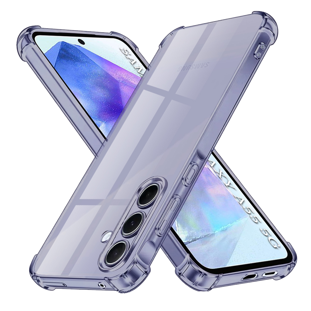 Levně Techsuit Shockproof průhledný silikon Samsung Galaxy A55 5G kouřově černý