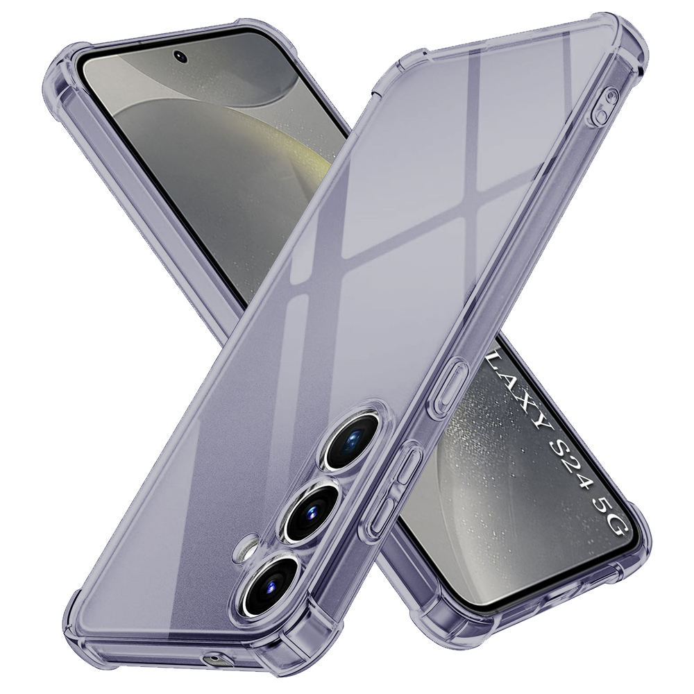 Levně Techsuit nárazuvzdorný průhledný silikon Samsung Galaxy S24 kouřově černý