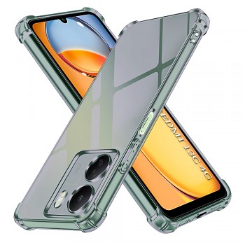 Techsuit Shockproof průhledný silikon Xiaomi Redmi 13C 4G Poco C65 kouřově černý