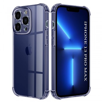 Techsuit Shockproof průhledný silikon iPhone 13 Pro Max kouřově černý
