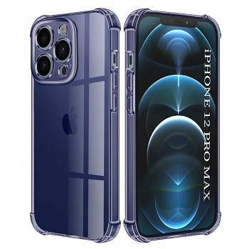 Techsuit Shockproof průhledný silikon iPhone 12 Pro Max kouřově černý