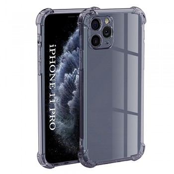 Techsuit Shockproof průhledný silikon iPhone 11 Pro kouřově černý