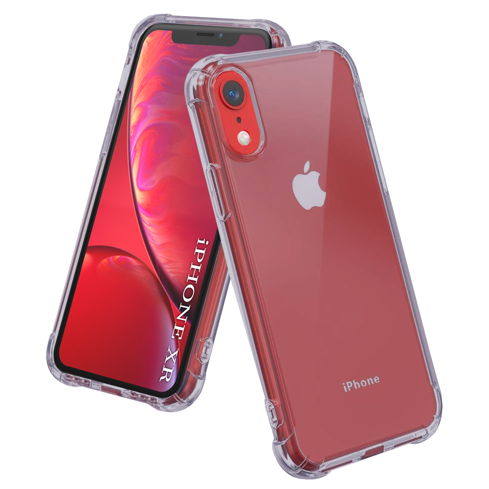 Levně Techsuit Shockproof průhledný silikon iPhone XR kouřově černý