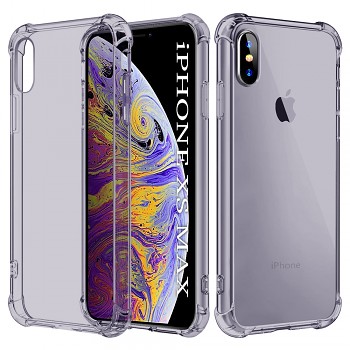 Techsuit Shockproof průhledný silikon iPhone XS Max kouřově černý