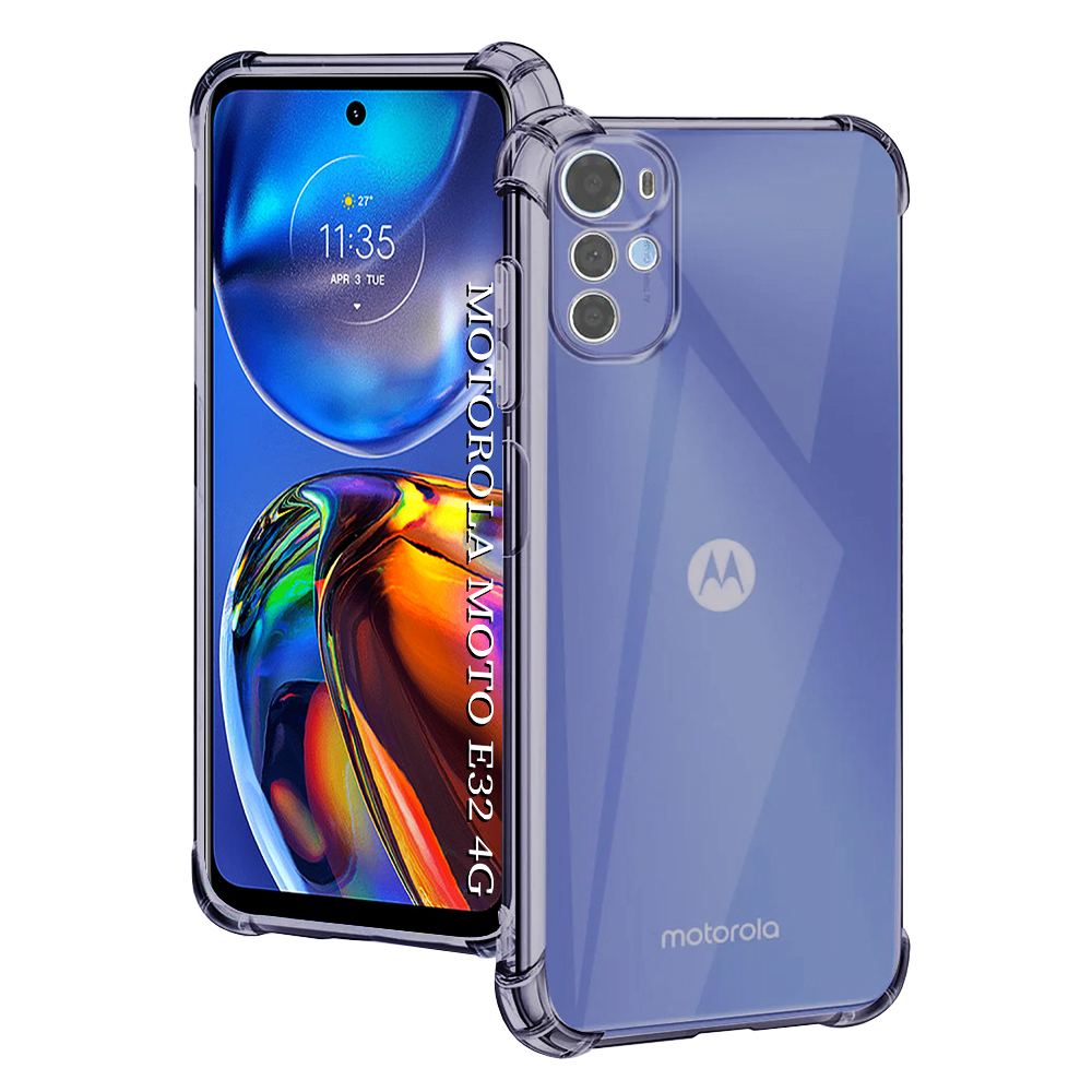 Levně Techsuit nárazuvzdorný čirý silikon Motorola Moto E32 E32s kouřově černá