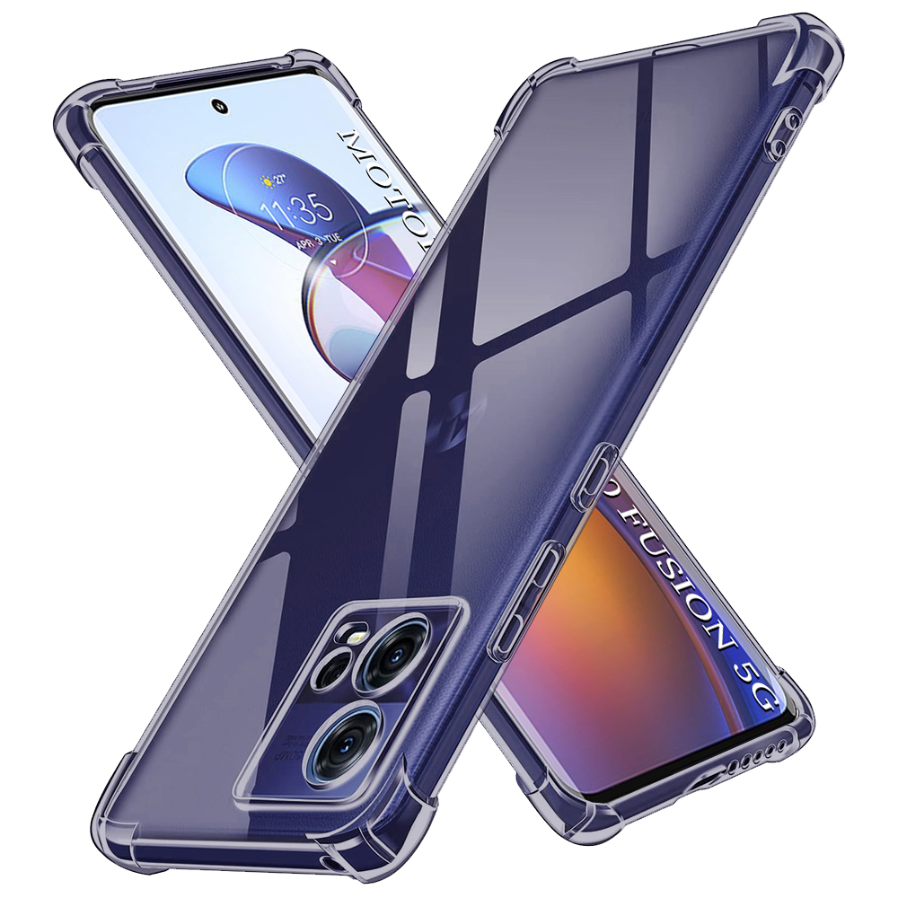 Levně Techsuit Shockproof průhledný silikon Motorola Edge 30 Fusion kouřově černý