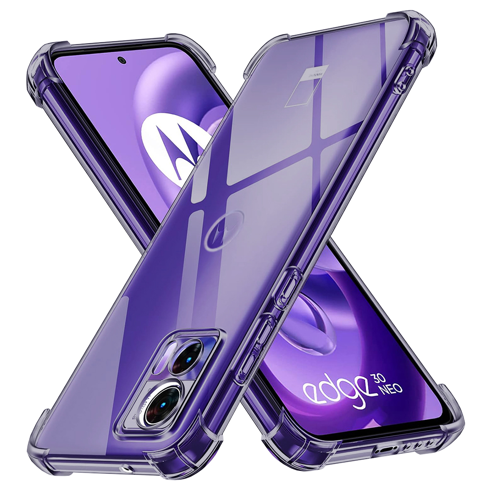 Levně Techsuit Shockproof průhledný silikon pro Motorola Edge 30 Neo kouřově černá