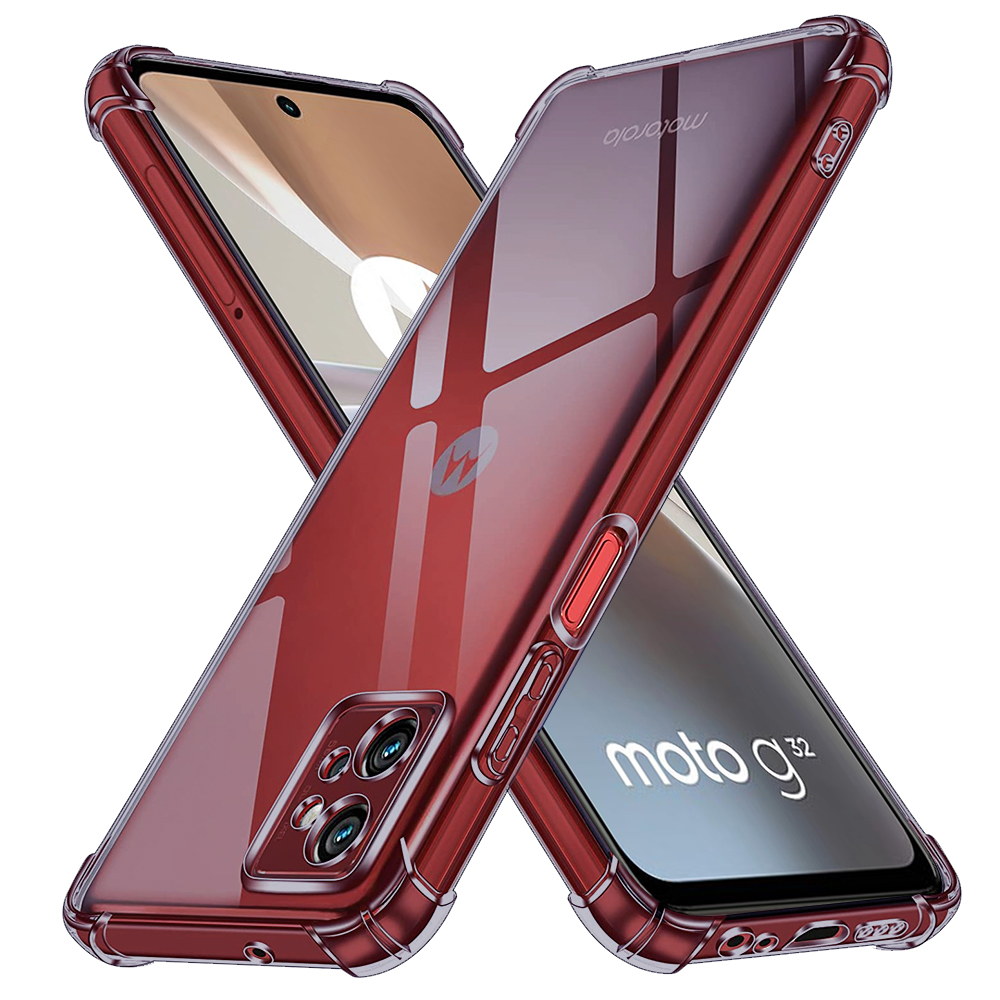Levně Techsuit Shockproof průhledný silikon Motorola Moto G32 kouřově černý
