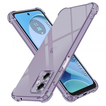 Techsuit odolný průhledný silikon Motorola Moto G14 kouřově černý